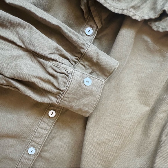 Anthropologie Pilcro Ruffle Button Down Blouse - Picture 7 of 7